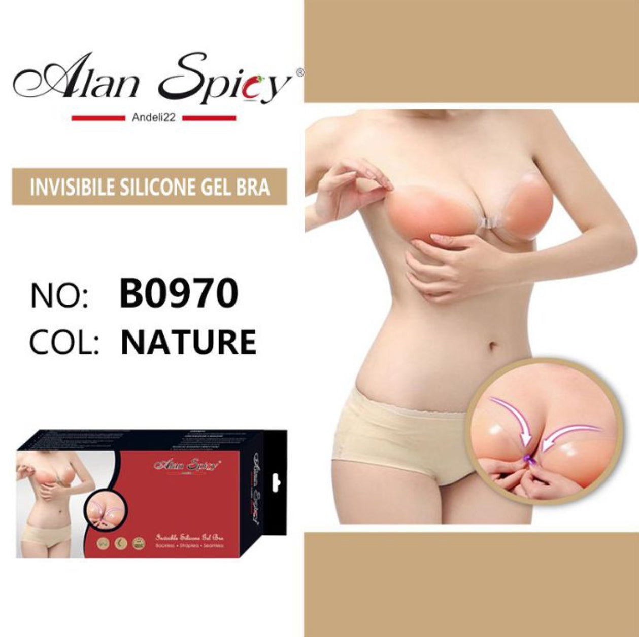 INVISIBLE BRA BASIC NUDE