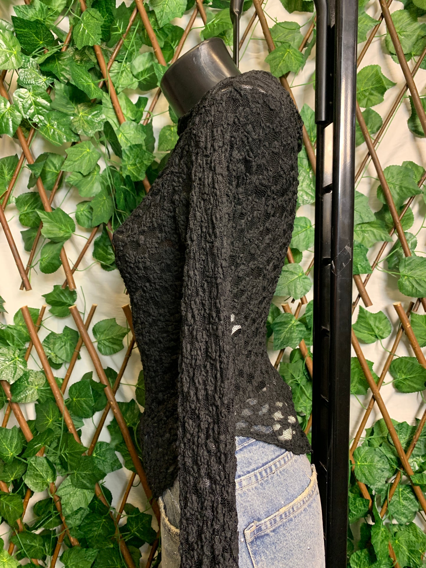 Transparent crepe top