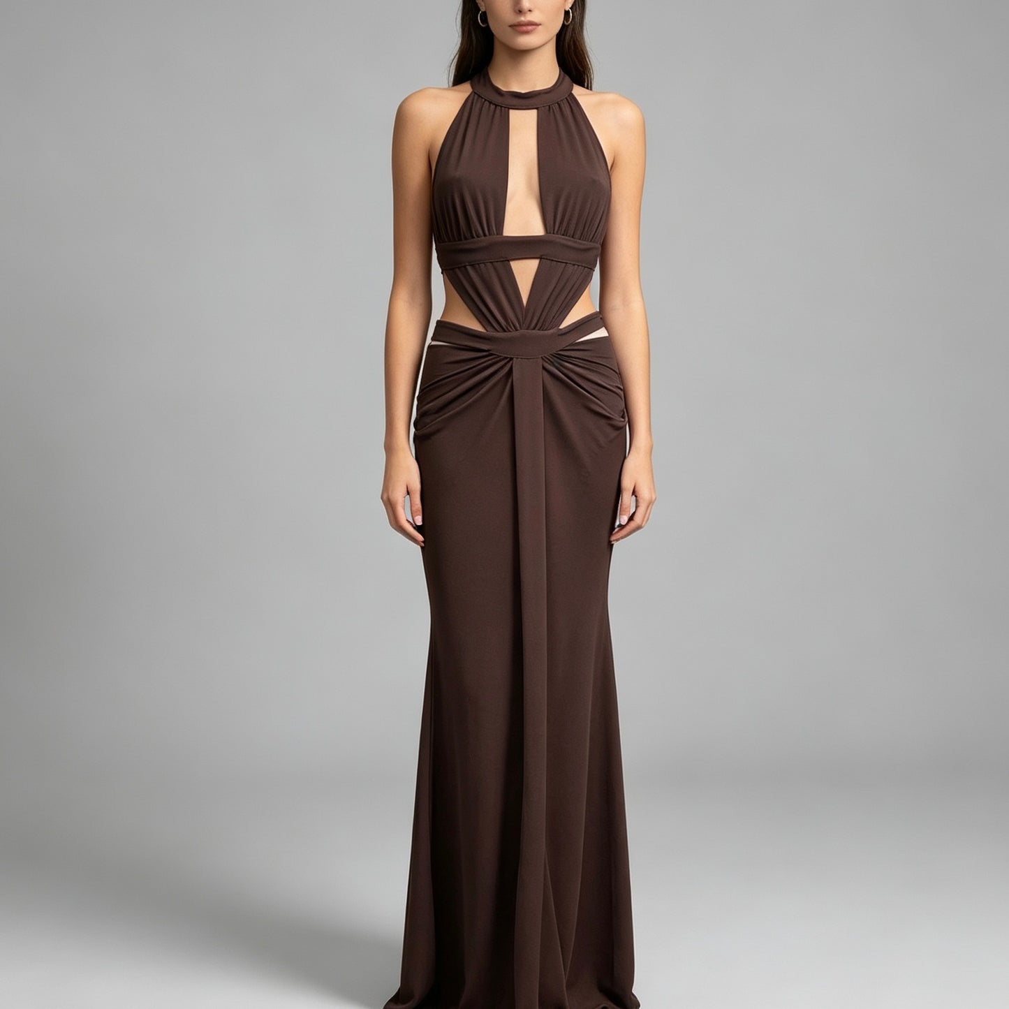 Vestito lungo con cut-out - BERLY MODA 