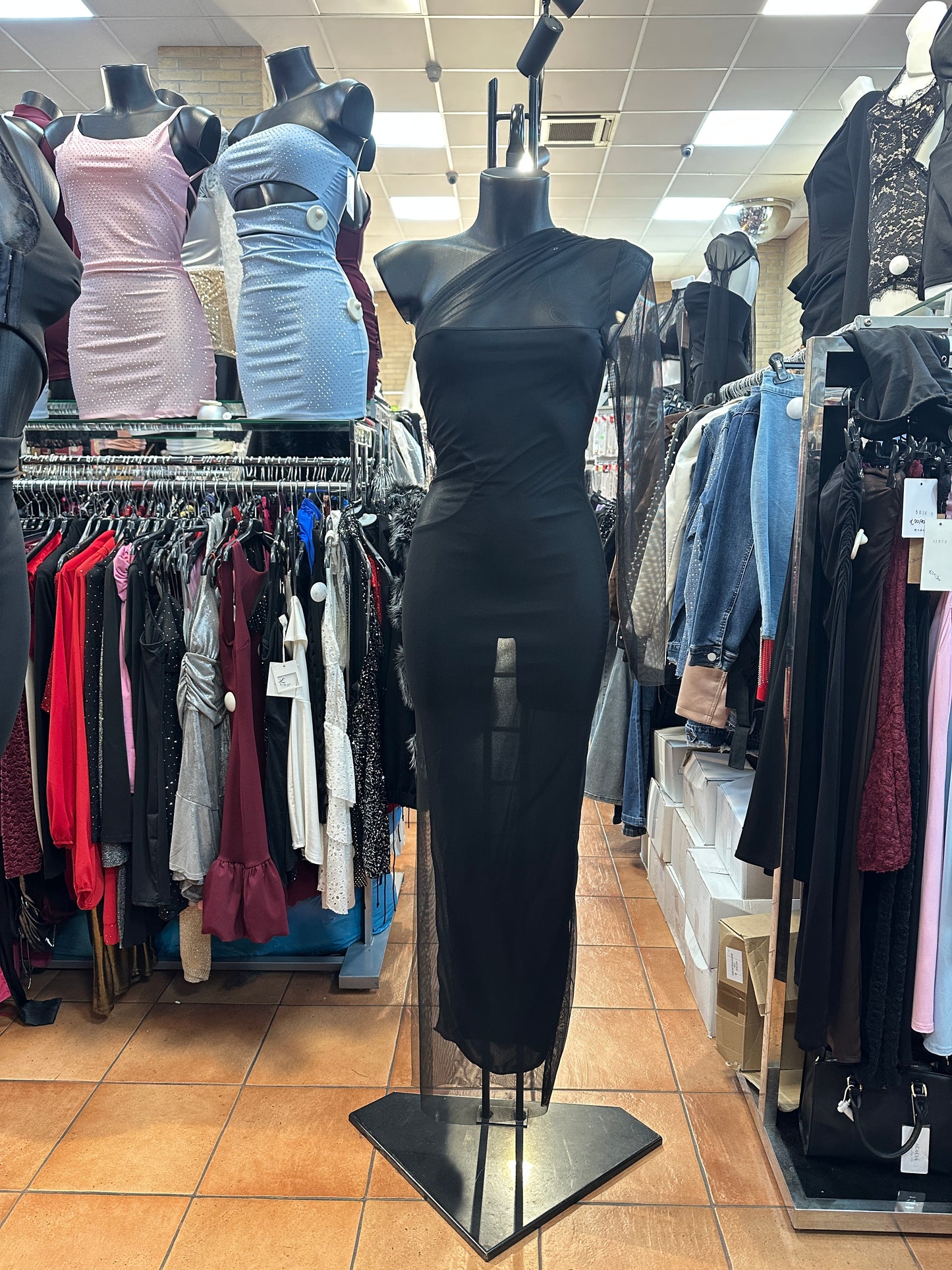 Abito Maxi Monospalla "Goddess Mesh" – Trasparenze e Seduzione - BERLY MODA 