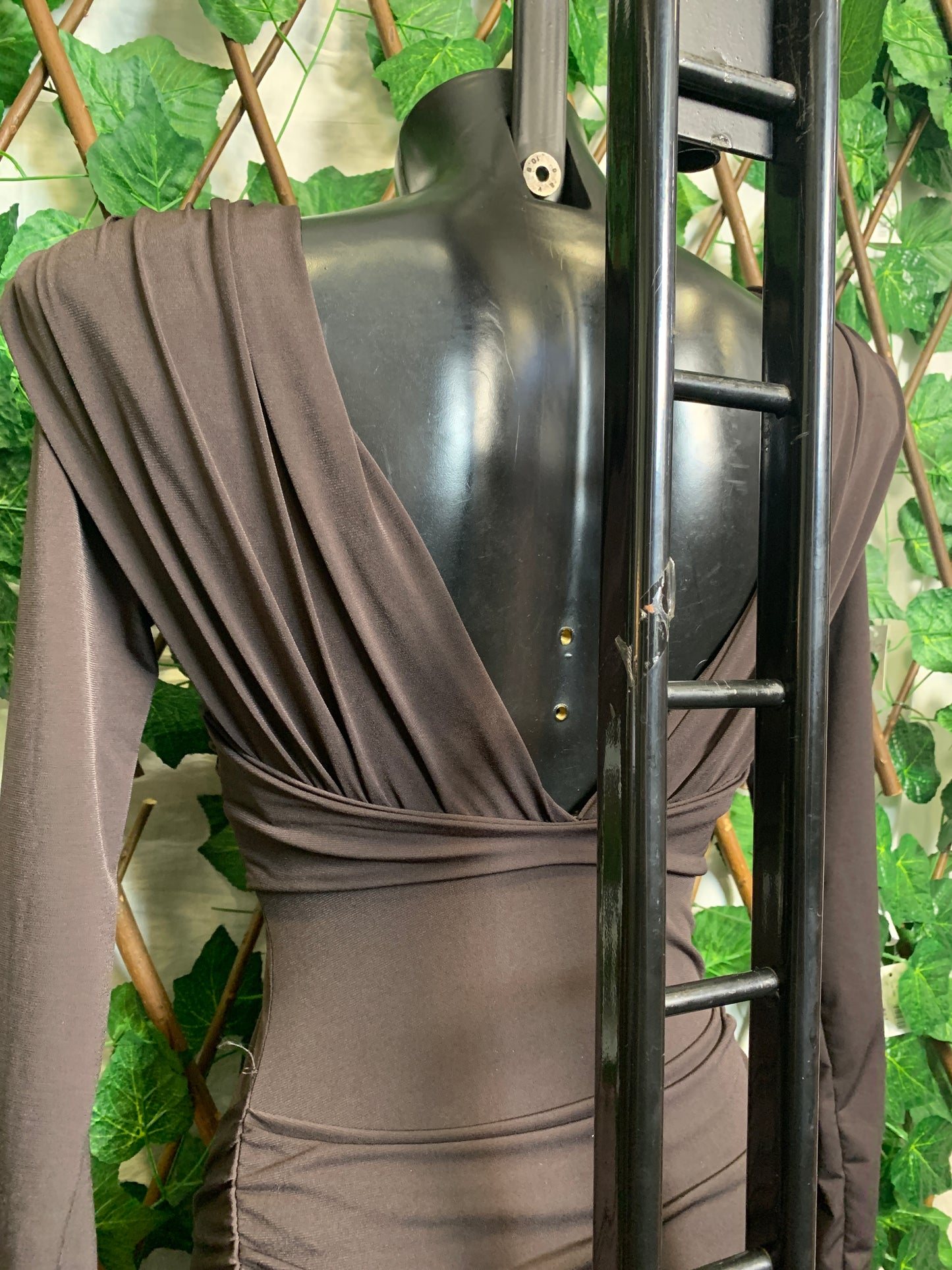 Padded shoulder dress