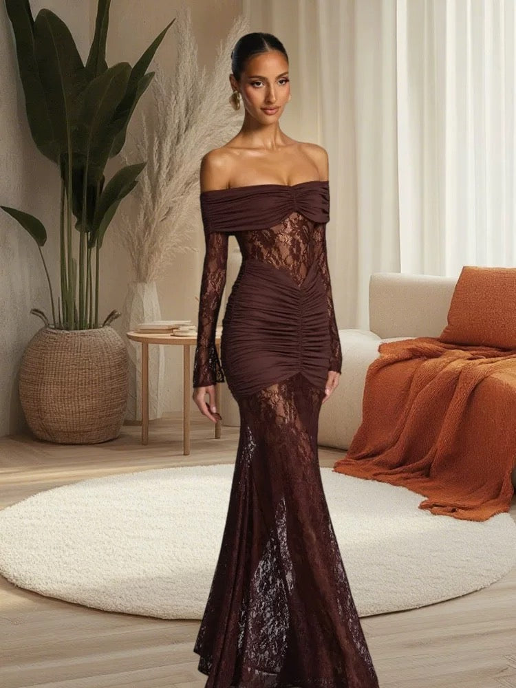 Long lace dress
