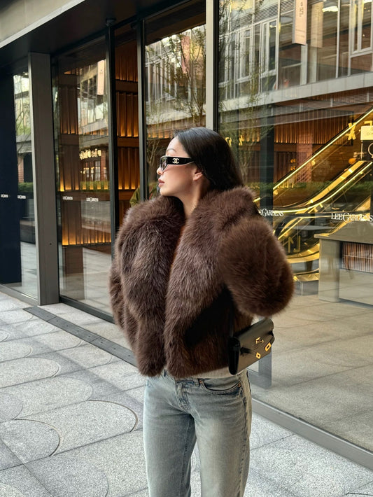 Giacca a pelliccia corta