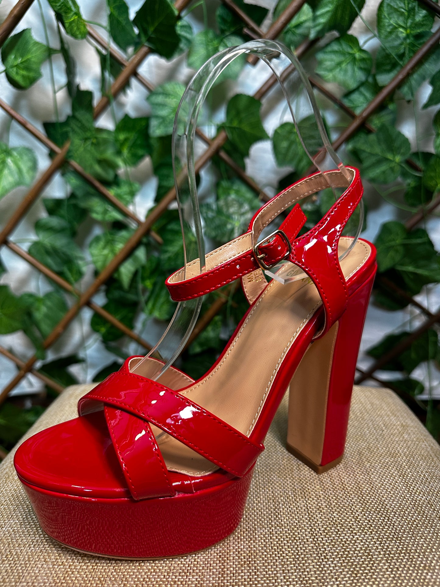 High polished block heels (9.5 inch heel)