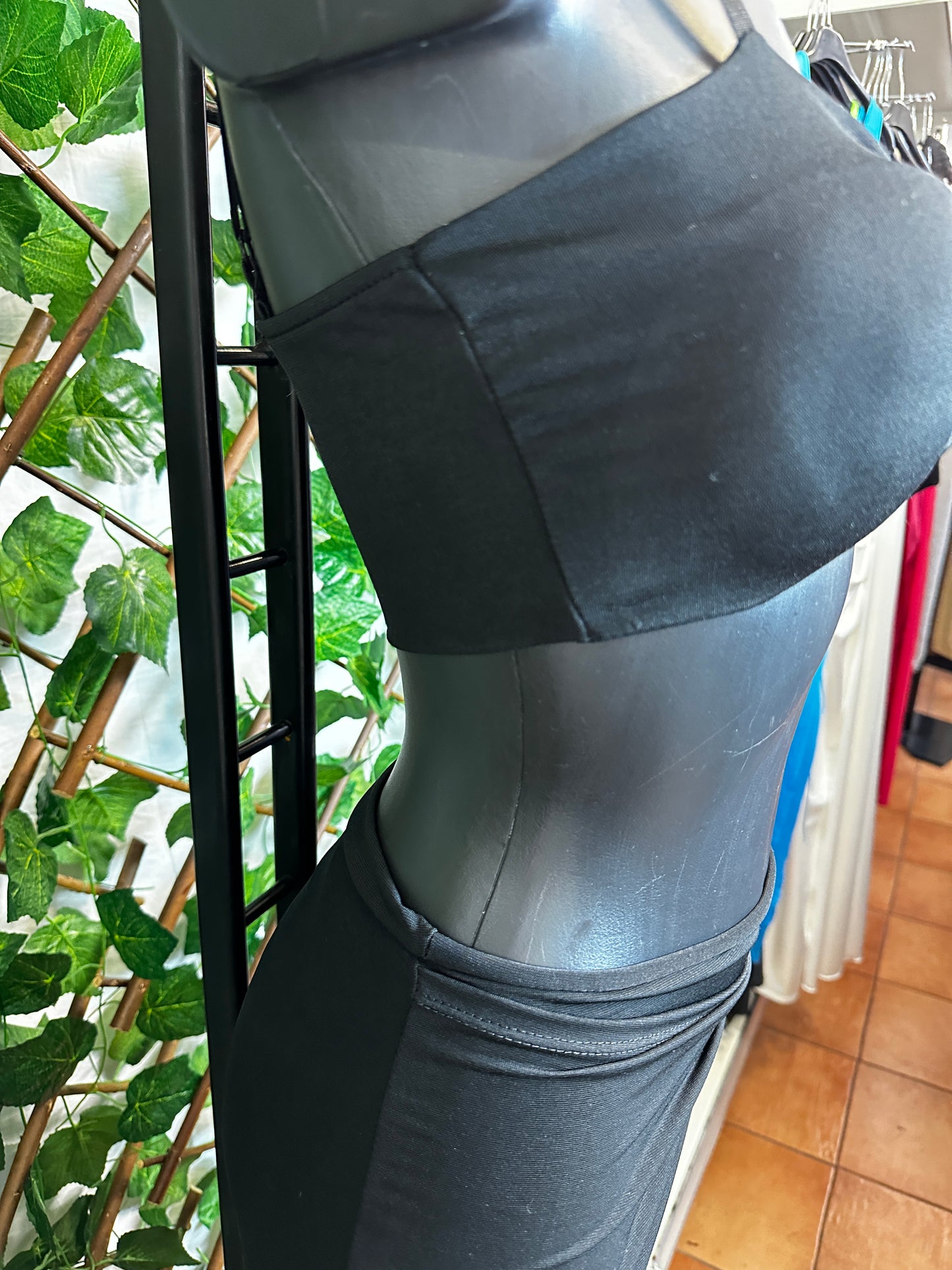 Completo top e gonna lunga con palline dorate - BERLY MODA 