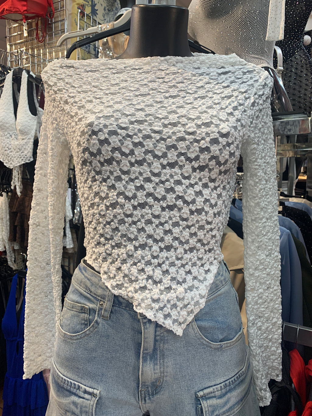 Top asimmetrico in crepe