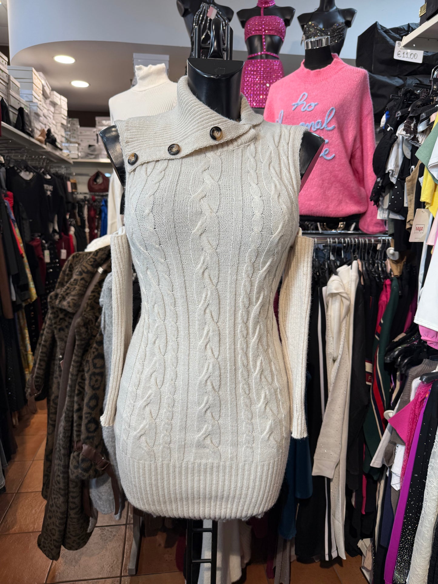 Knitted mini dress with split sleeves – MYSTERIOUS GLACIAL ❄️🔥