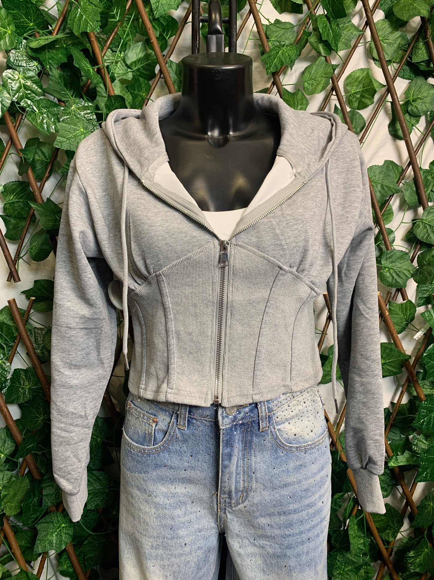 Short hooded sweatshirt 