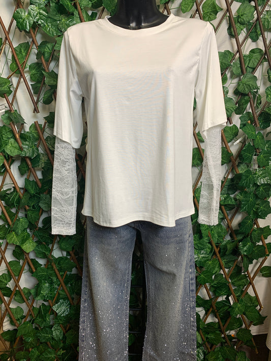 Maglietta con manica in pezzo