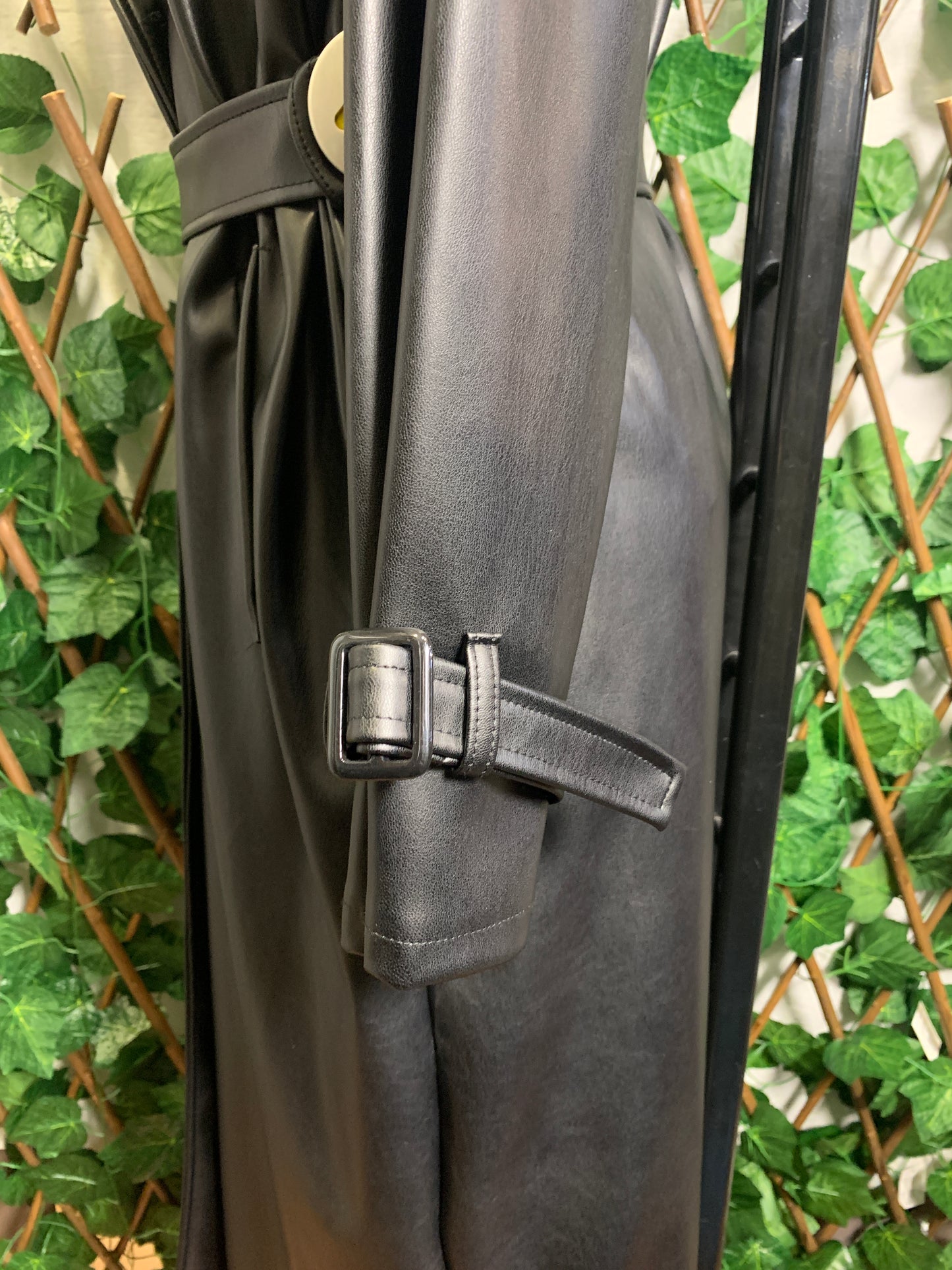 Giacca lunga in ecopelle