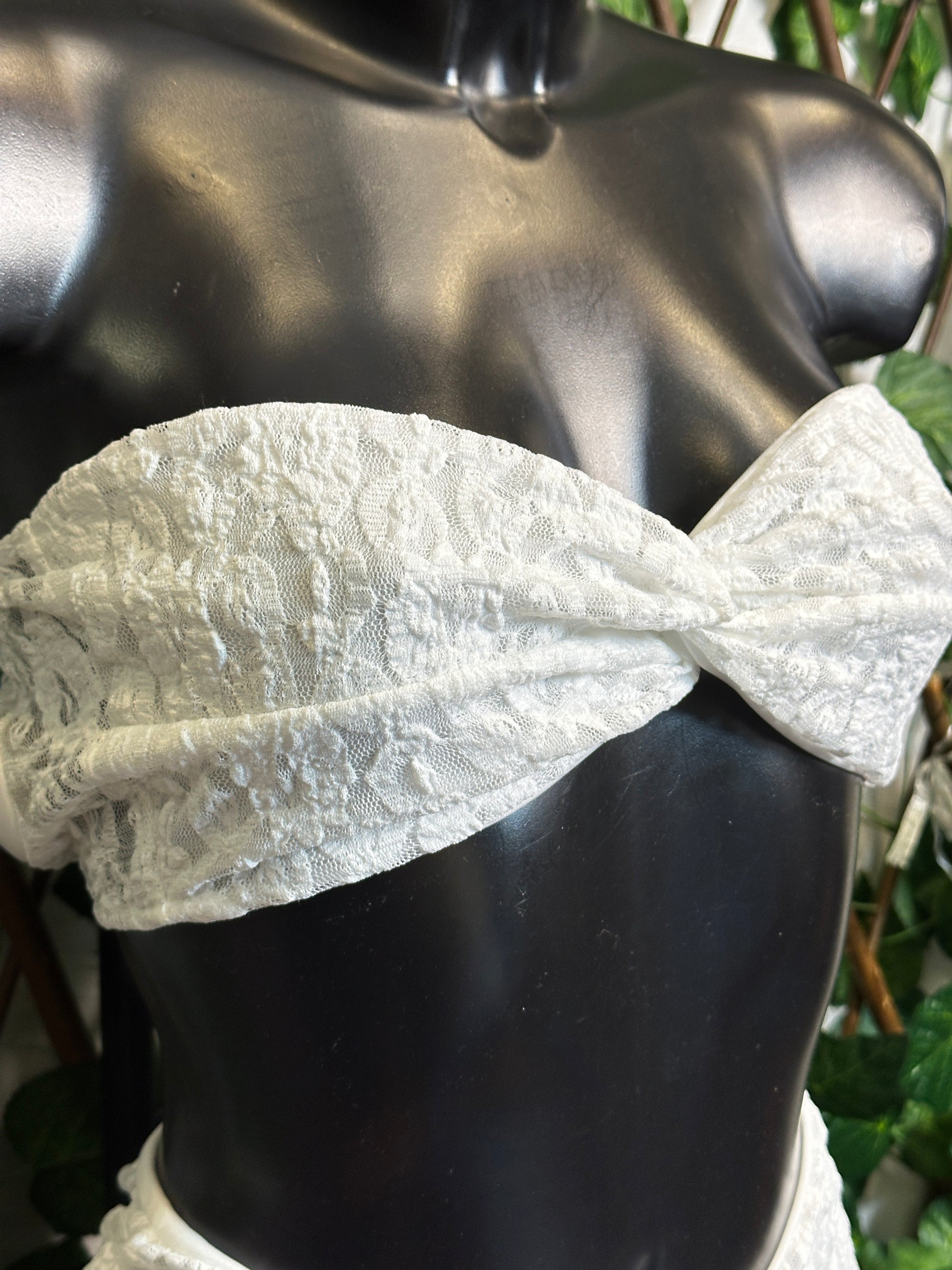 Modello crepe: completo top a fascia e gonna lunga | taglia unica