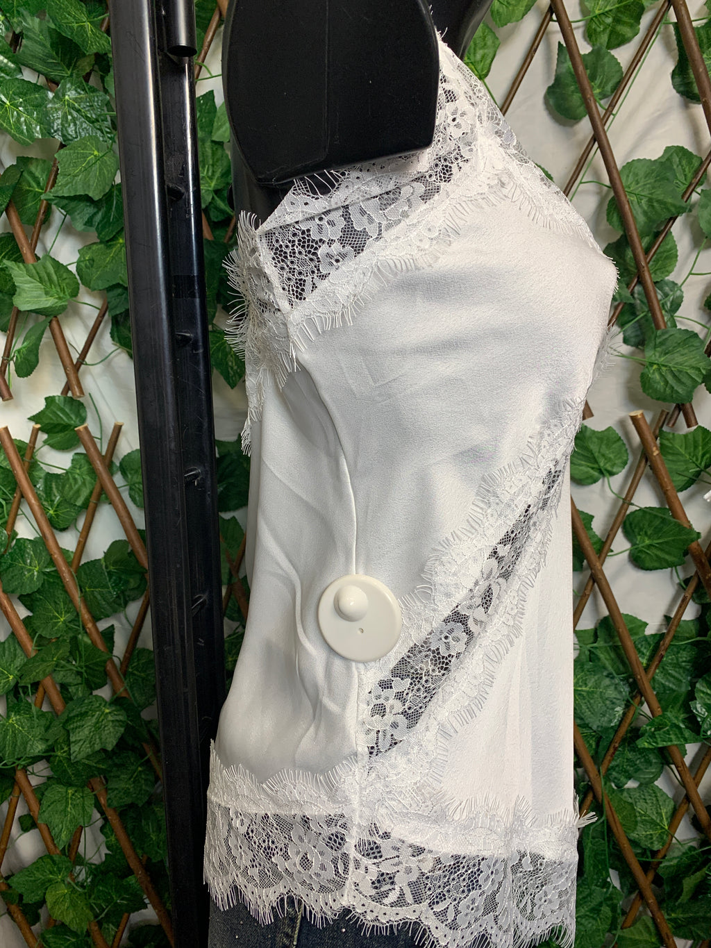 Canottiera asimmetrico con pizzo