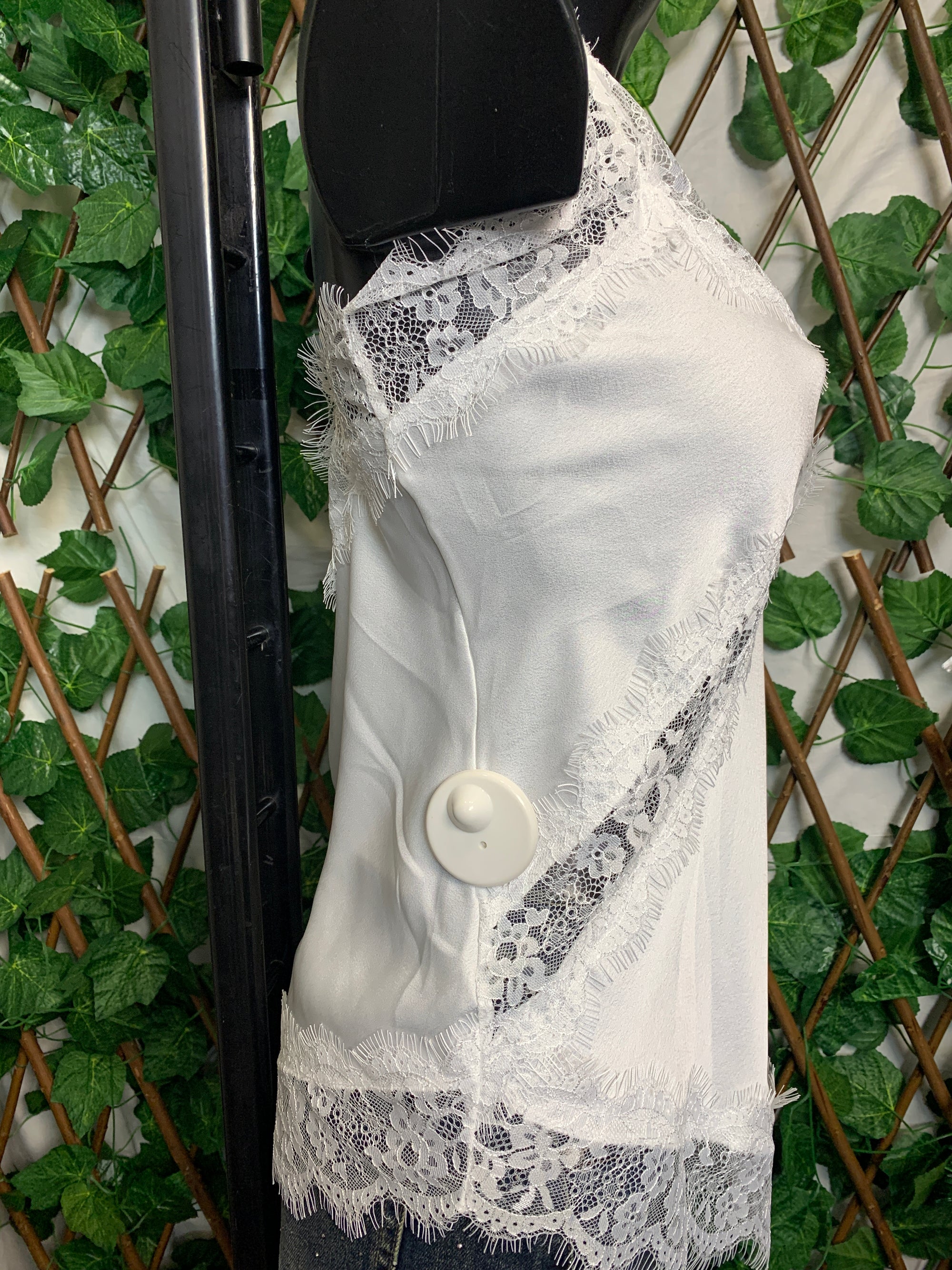 Canottiera asimmetrico con pizzo