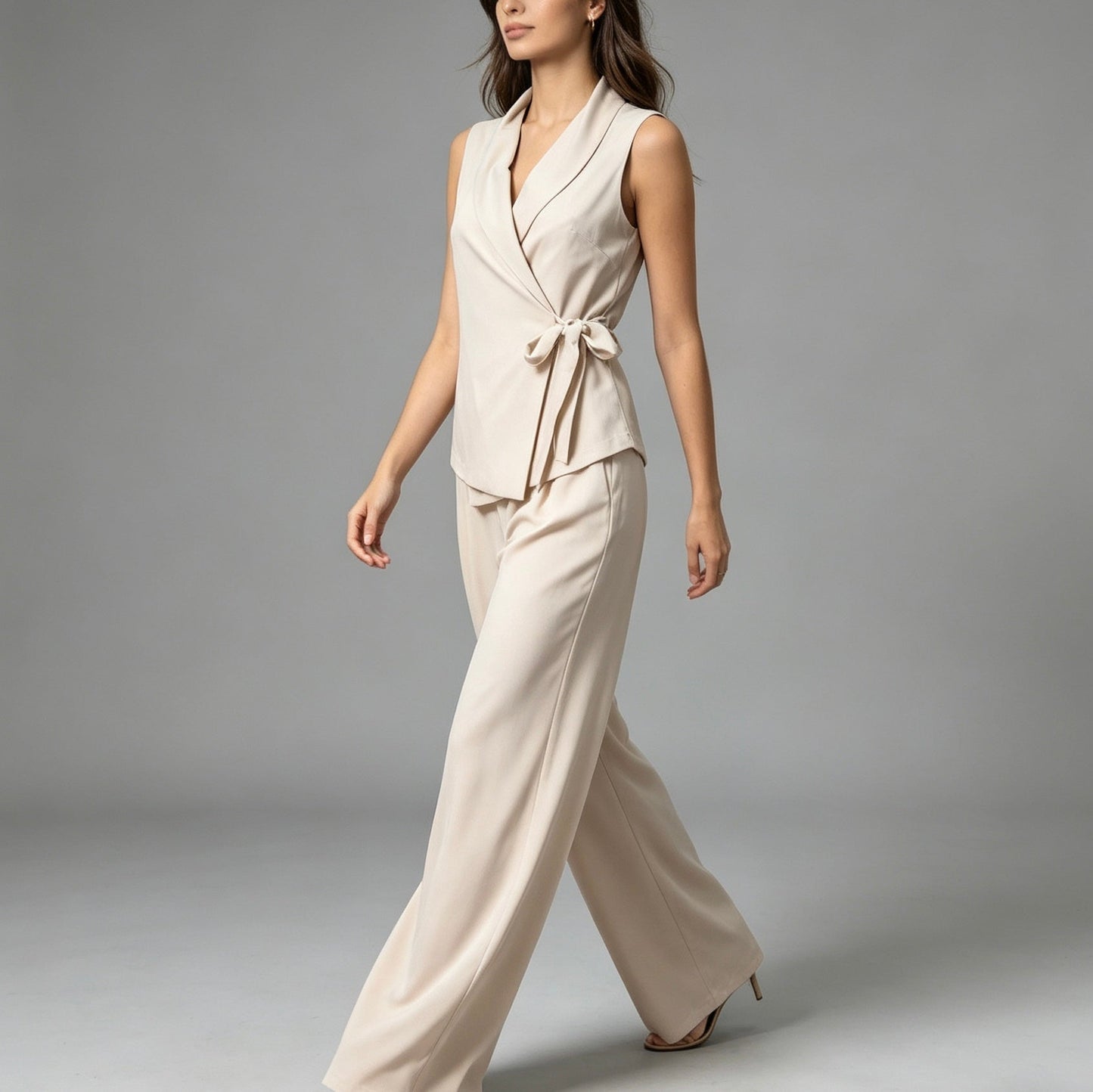 Completo elegante senza maniche con cinturino - BERLY MODA 