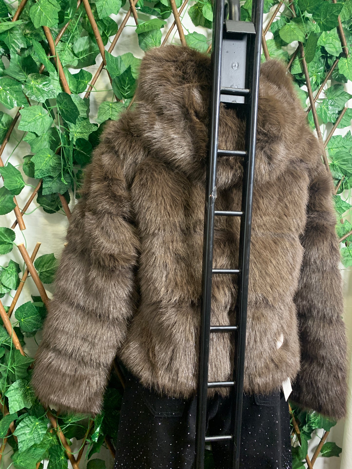 Plush jacket with pocket