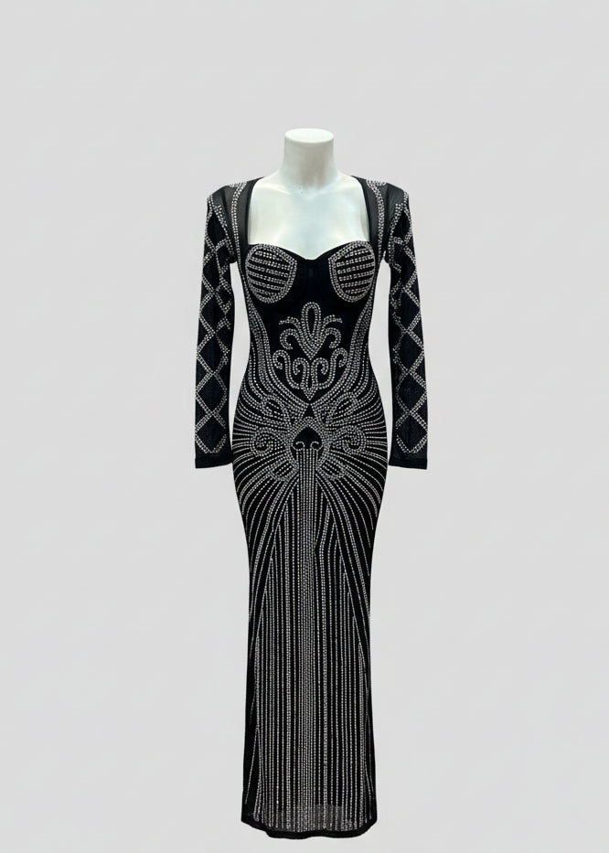 Abito lungo strass e bolero – REGINA DI LUCE 👑💎