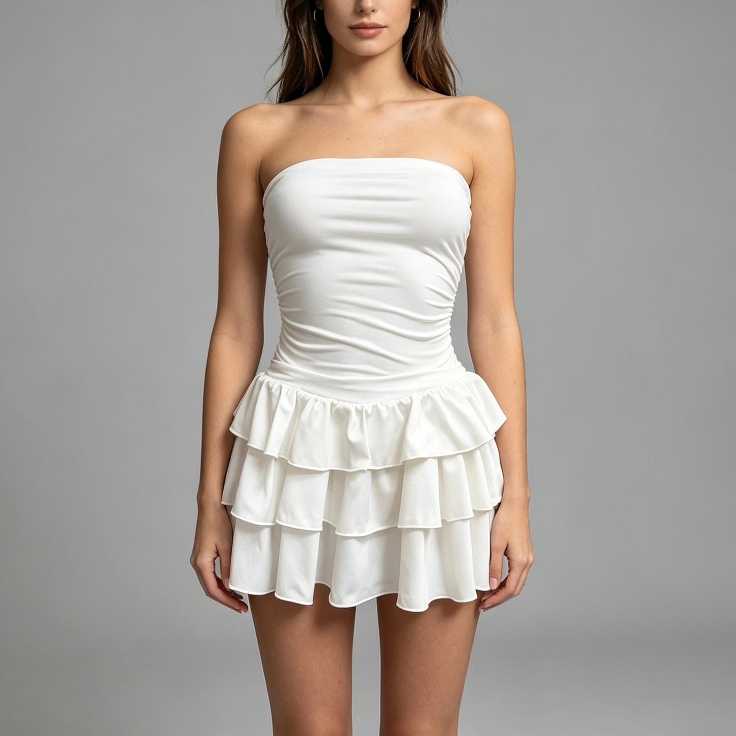 Vestito corto a fascia - BERLY MODA 