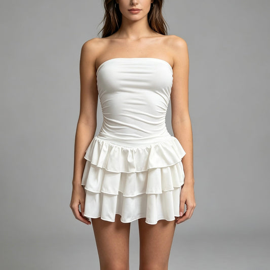 Vestito corto a fascia - BERLY MODA 