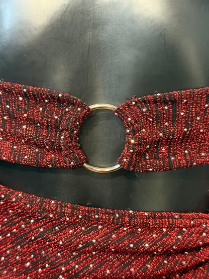 Mini-abito aderente cut-out con drappeggio e strass – CRIMINE PASSIONALE ❤️‍🔥💎