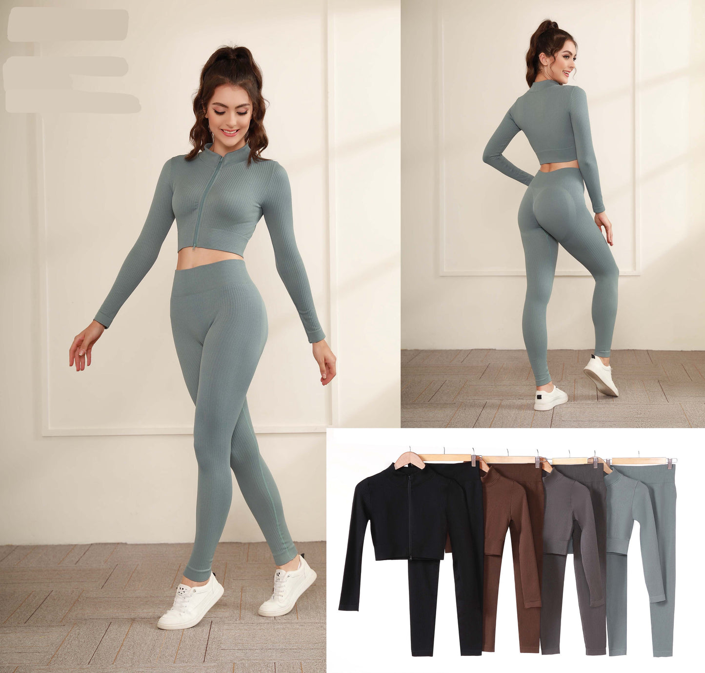 Completo sportivo corto a manica lunga