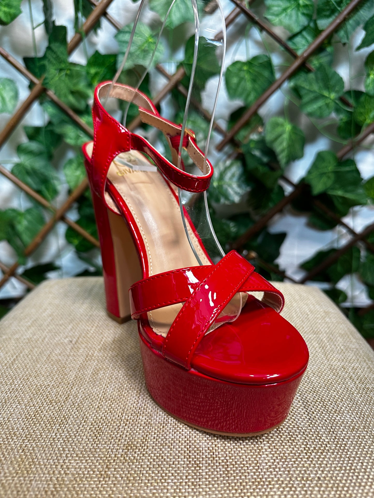 High polished block heels (9.5 inch heel)