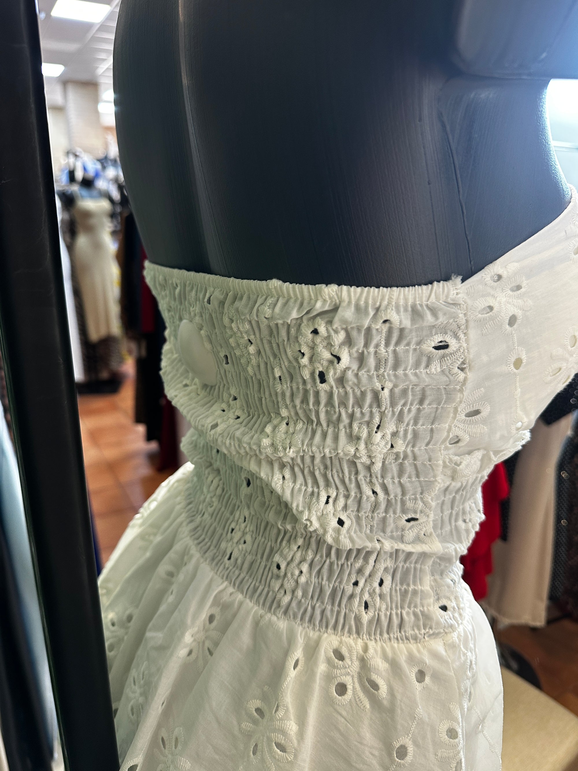 Vestito corto estivo sangallo