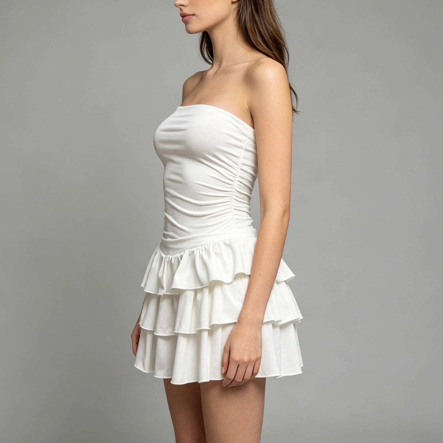 Vestito corto a fascia - BERLY MODA 