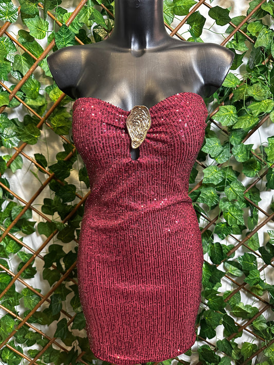 Fascia elasticizzata con dettaglio dorato in paillettes | taglia unica