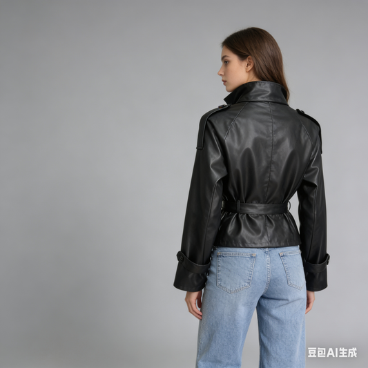 Giacca in pelle corta