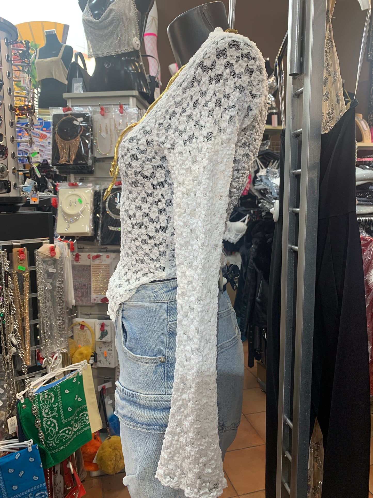 Asymmetrical crepe top