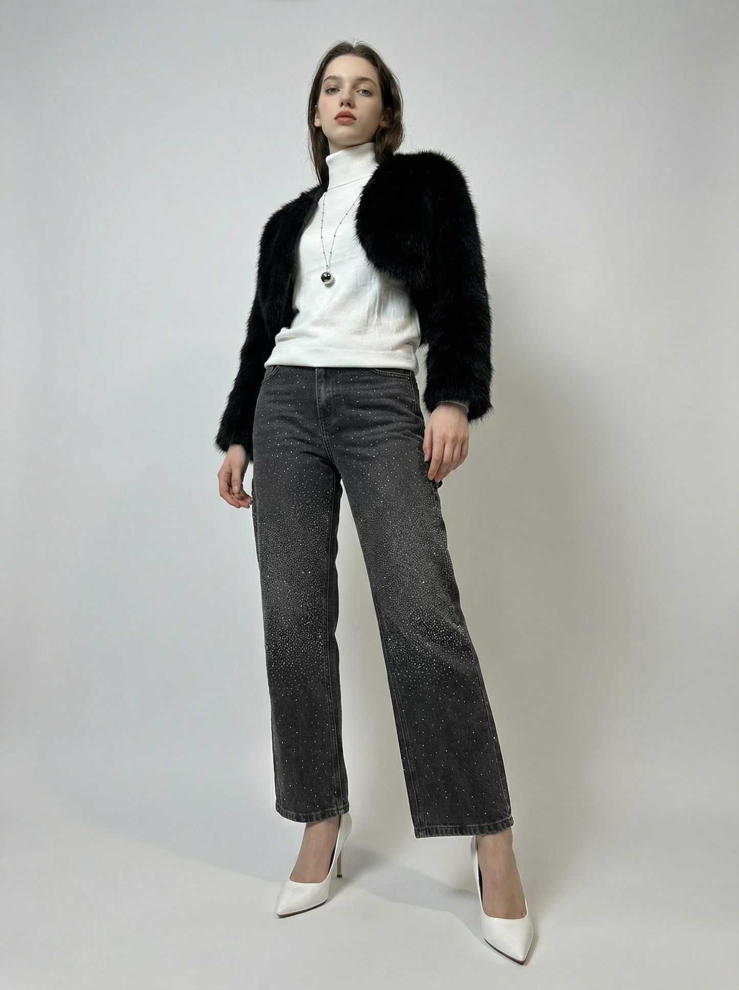 Bolero in pelliccia ecologica corto – LUXURY FATALE