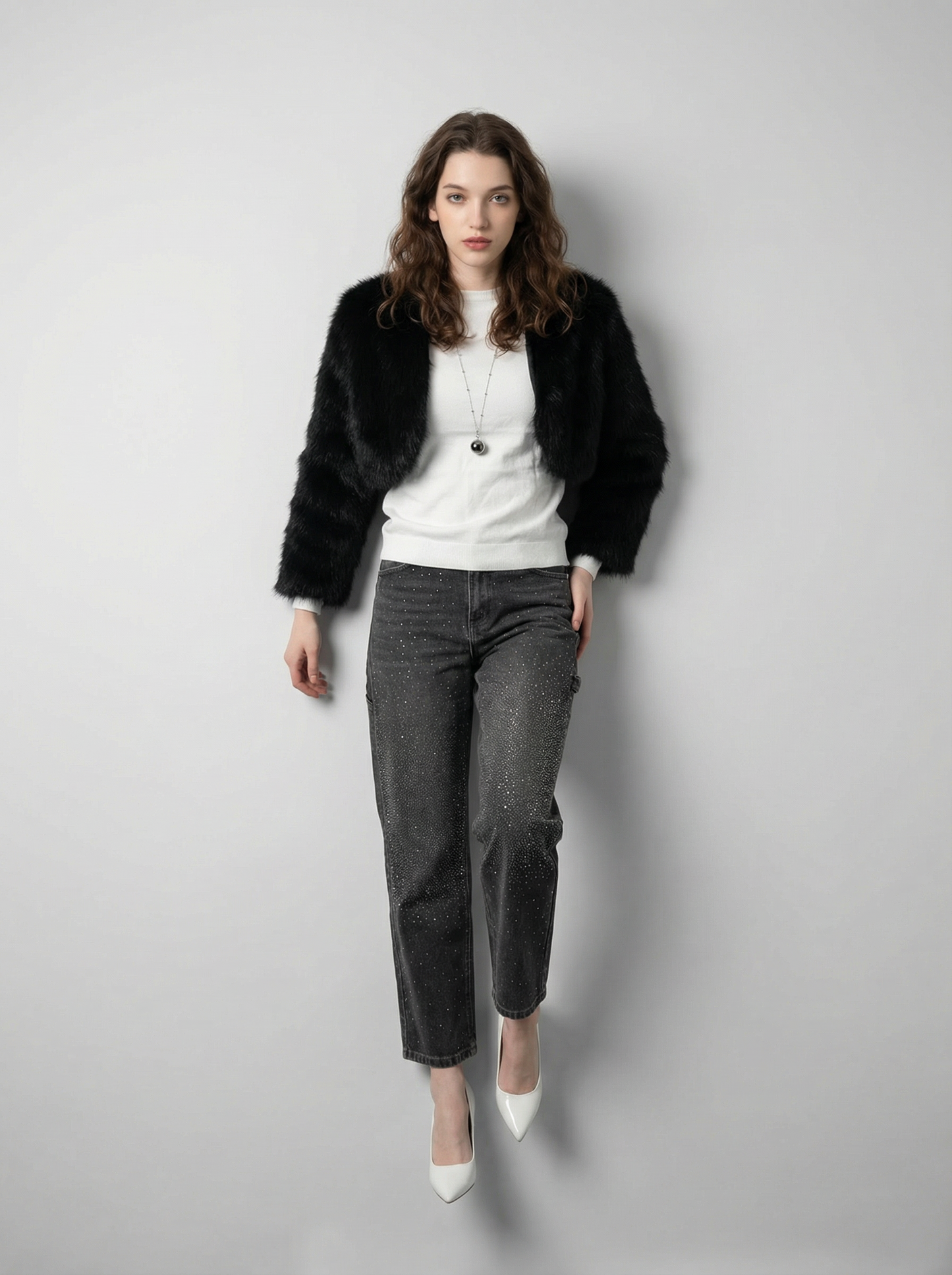 Bolero in pelliccia ecologica corto – LUXURY FATALE