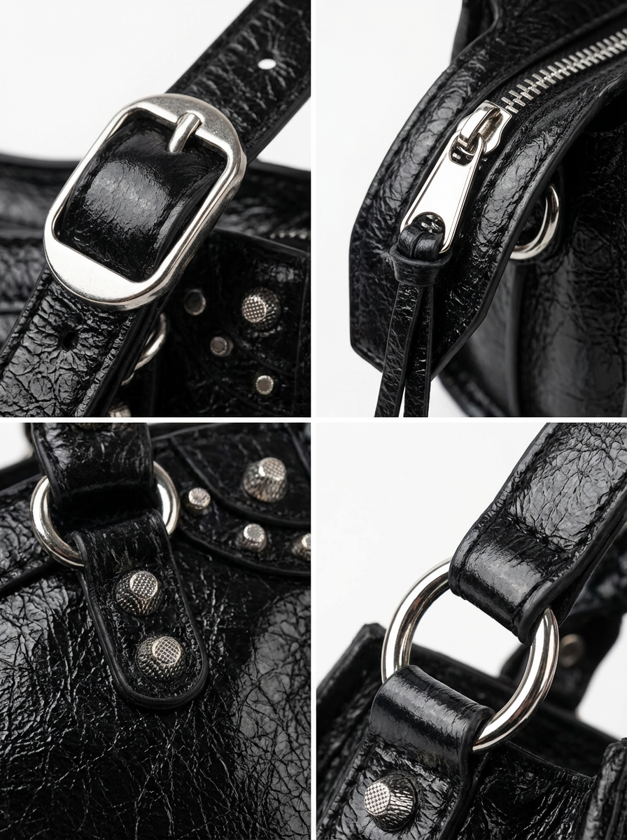 Borsa Rock Biker Ecopelle Nera – Tentazione Ribelle