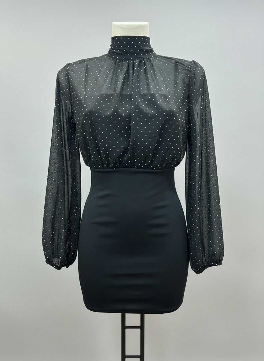 Mini Dress Top Drappeggiato Bicolore – Tentazione Urbana