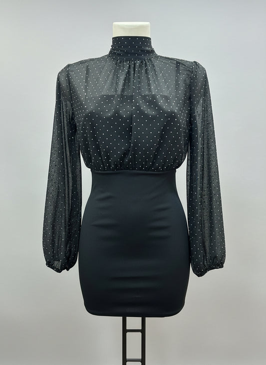 Mini Dress Top Drappeggiato Bicolore – Tentazione Urbana