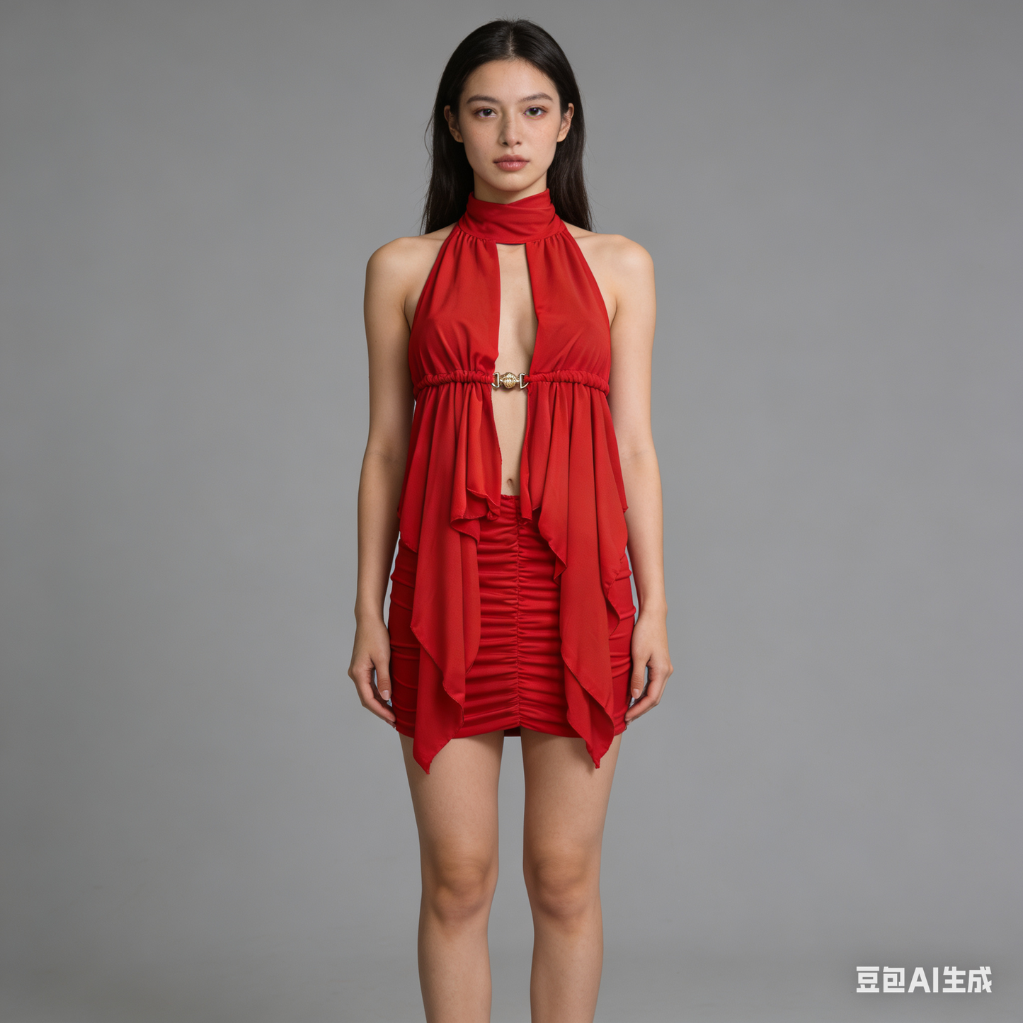Completo top e gonna con dettaglio conchiglia - BERLY MODA 