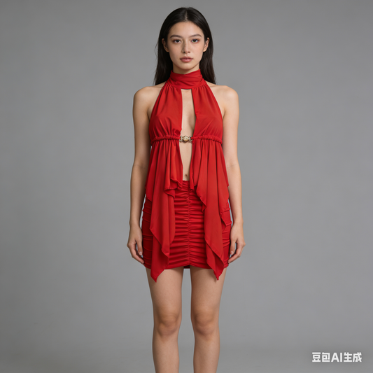Completo top e gonna con dettaglio conchiglia - BERLY MODA 