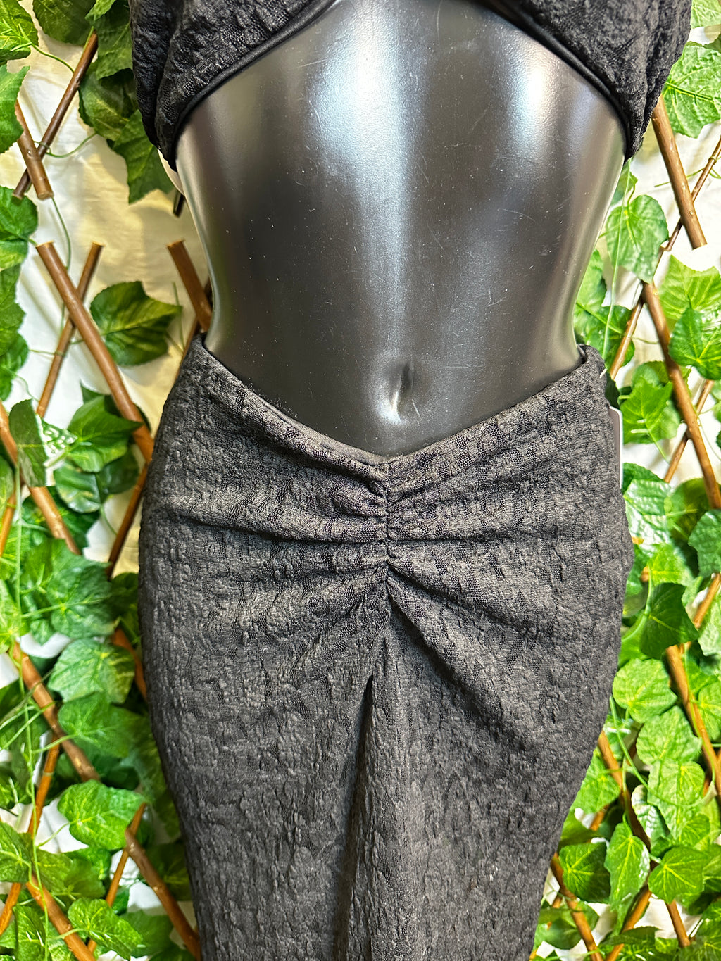 Modello crepe: completo top a fascia e gonna lunga | taglia unica