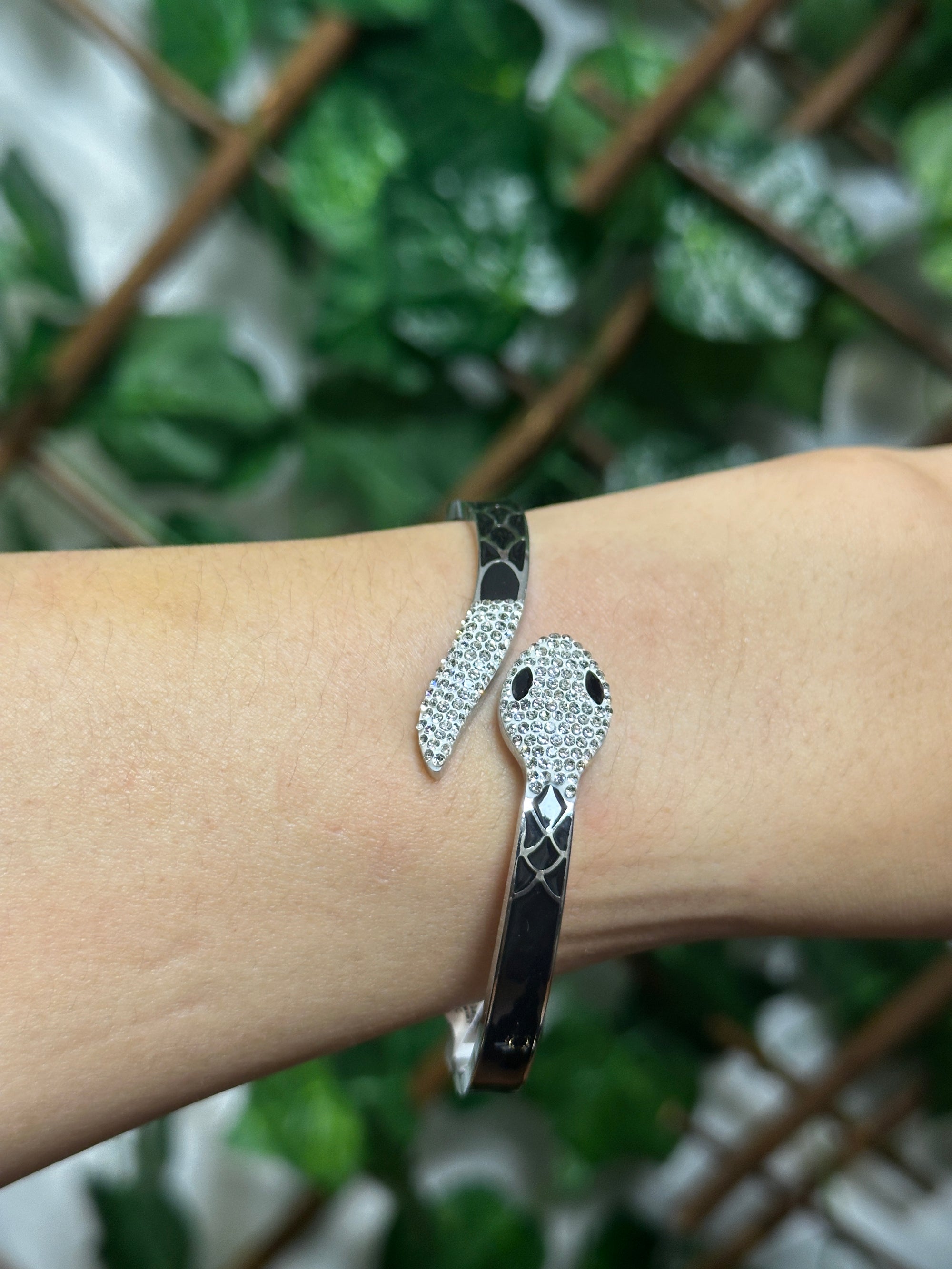Bracciale serpente con strass