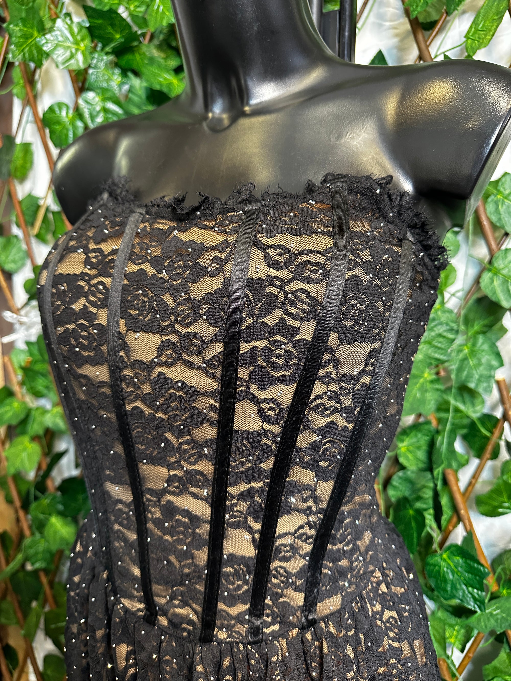Vestito corto in pizzo | taglia unica