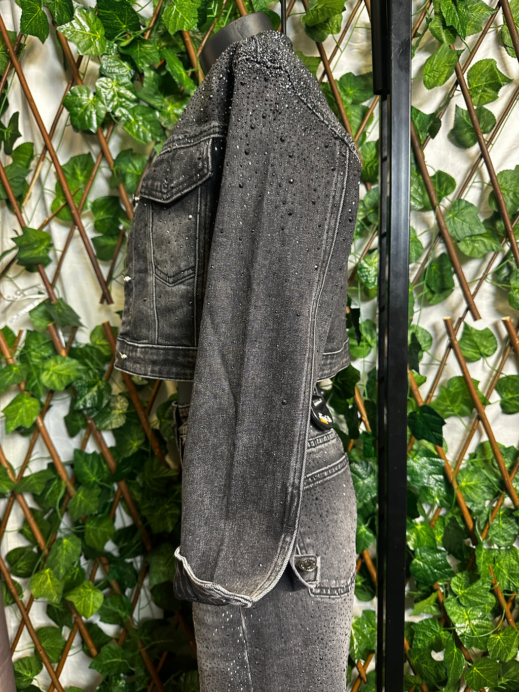 Giacca di jeans con brillantini