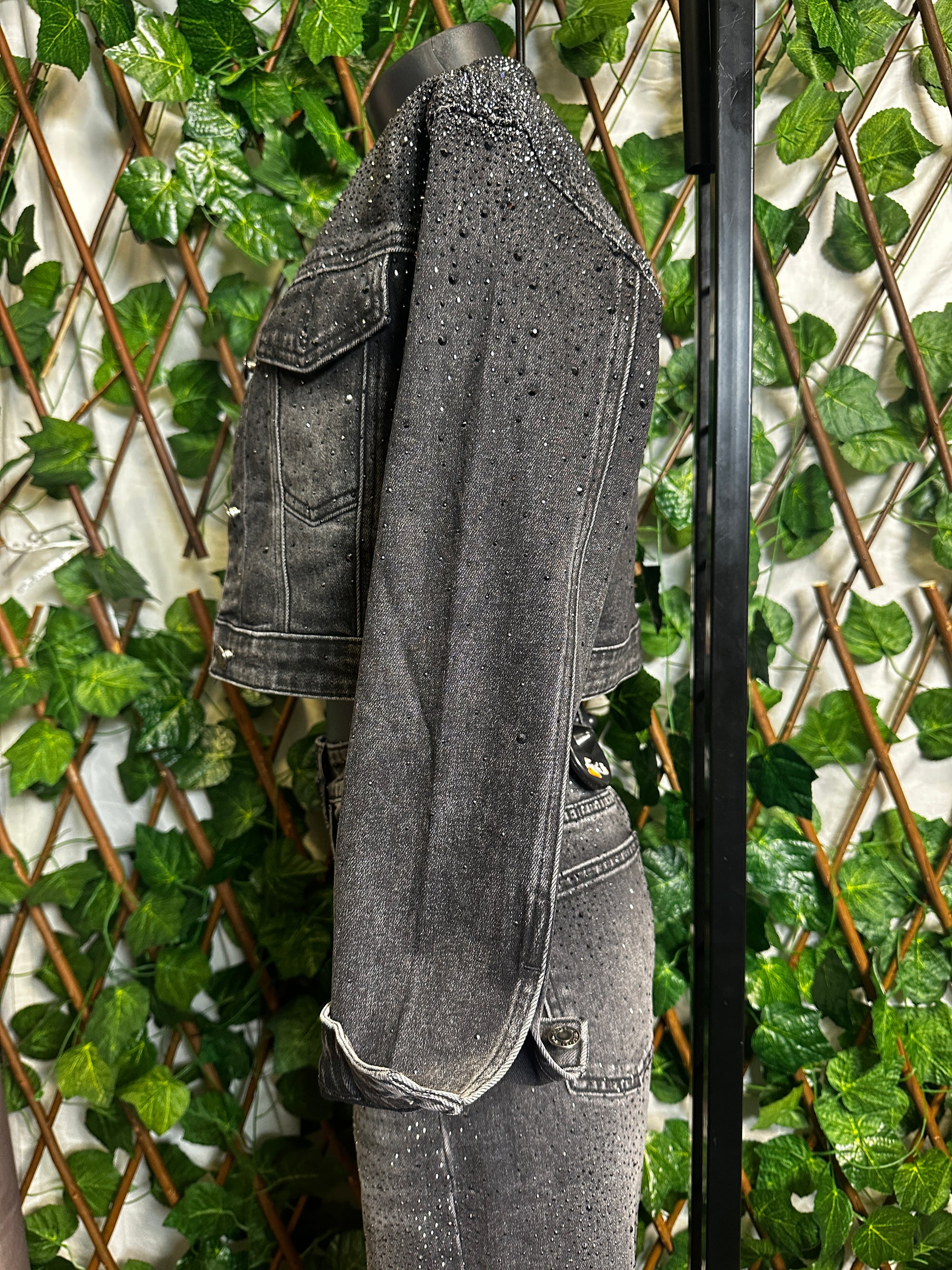 Giacca di jeans con brillantini