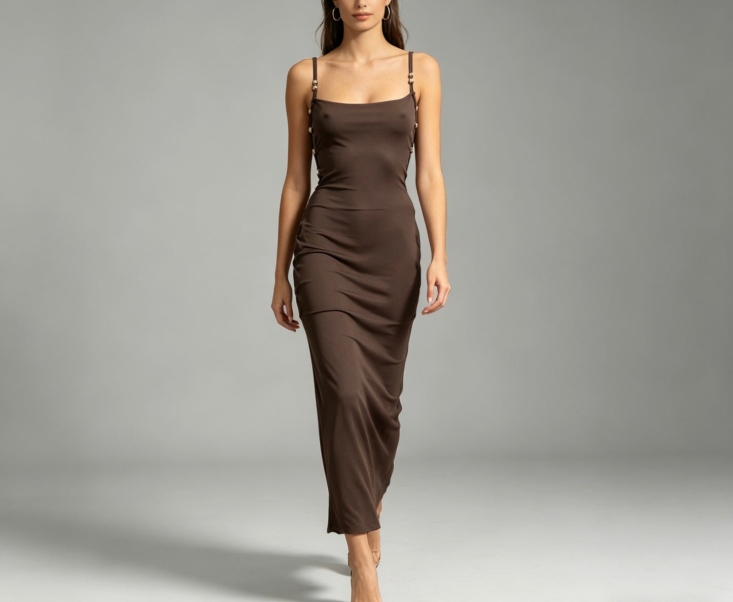vestito lungo aperto ai fianchi - BERLY MODA 