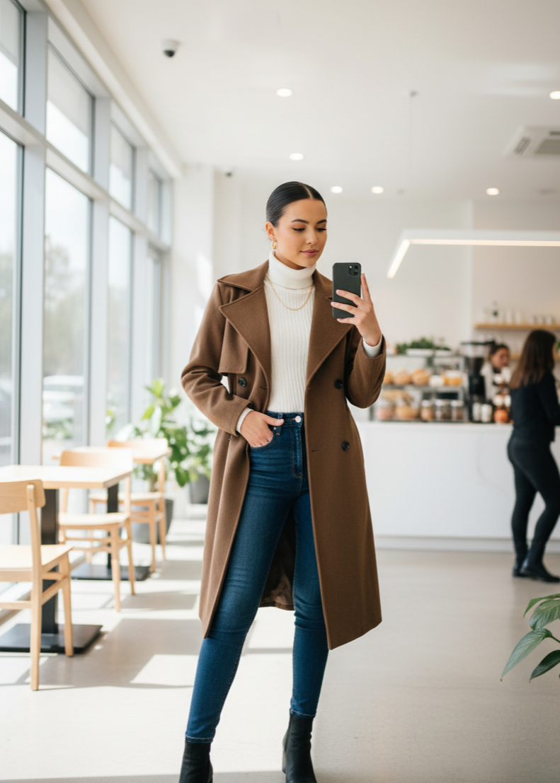 🧥 Vuoi un cappotto lungo leggero che completa ogni outfit?

Questo cappotto lungo leggero è il capo ideale per le mezze stagioni: elegante, versatile e facilissimo da abbinare.
La linea dritta slancia la figura, mentre il tessuto fluido cade morbido sul corpo.
Perfetto sia aperto che chiuso, è il cappotto che trasforma anche l’outfit più semplice.

✨ Cappotto Lungo Leggero – Chic, Versatile, Perfetto Tutti i Giorni

Perché lo amerai

Taglia unica, veste da XS a L