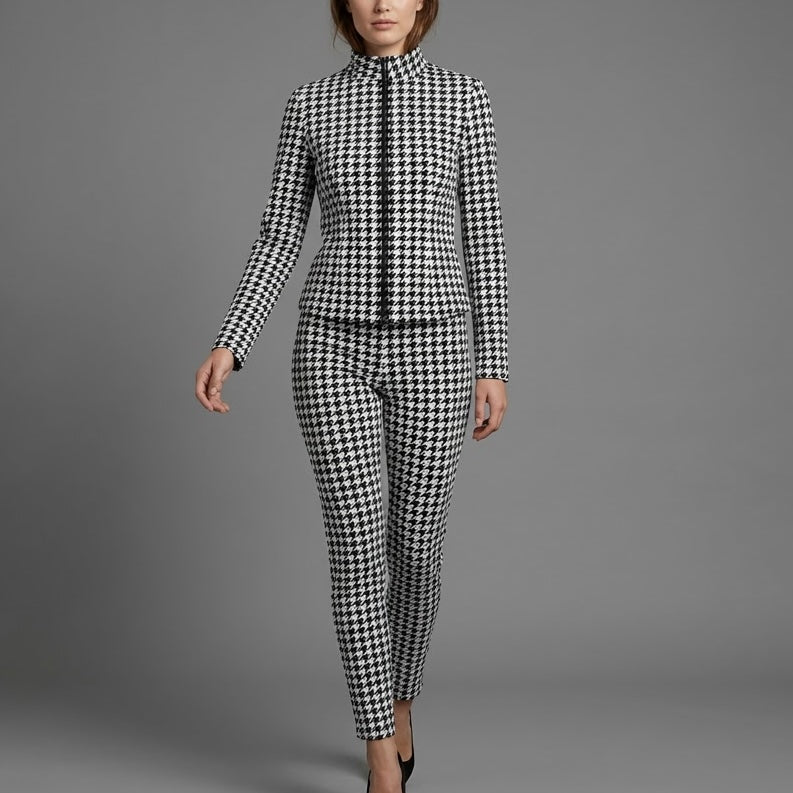 Completo Jogger Chic & Cozy – Felpa Crop Zip & Pantalone Wide Leg - BERLY MODA 