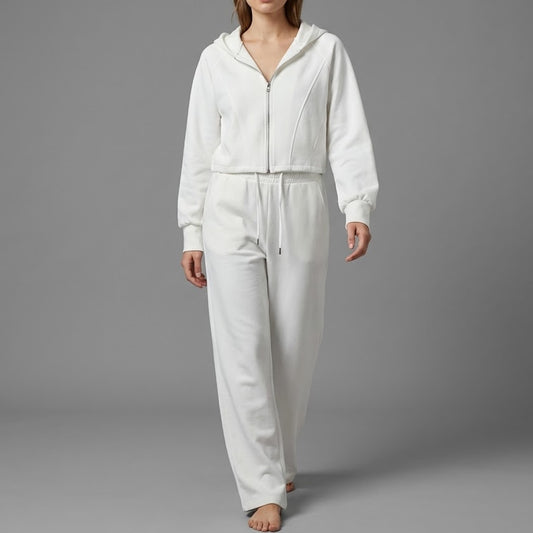 Completo Urban Comfort – Felpa Crop & Pantalone Palazzo - BERLY MODA 