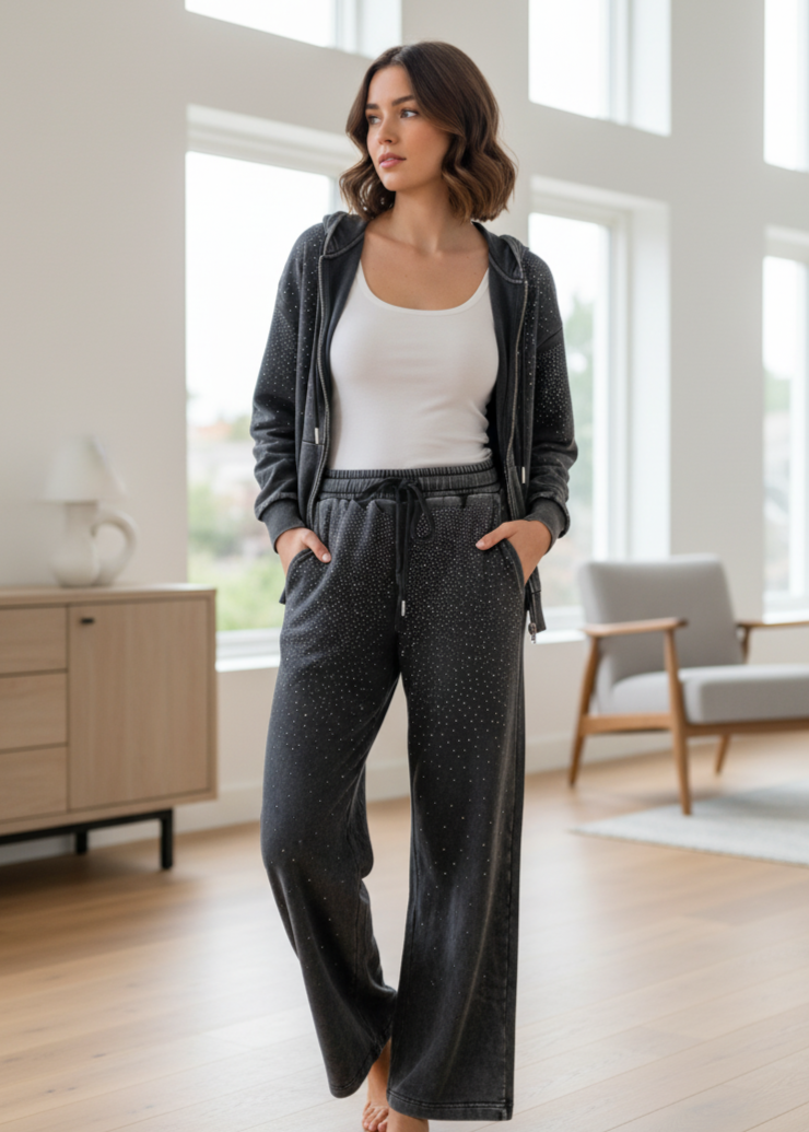 Completo casual con brillantini