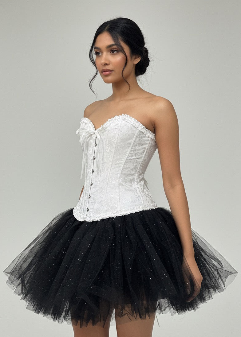 Corsetto in raso con lacci dietro – ANGELICA OSCURA