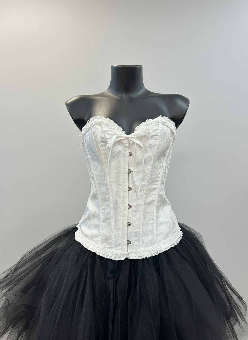 Corsetto in raso con lacci dietro – ANGELICA OSCURA