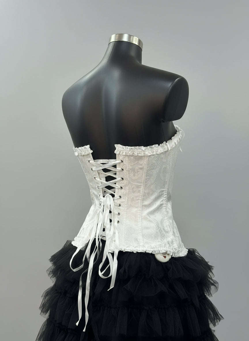 Corsetto in raso con lacci dietro – ANGELICA OSCURA